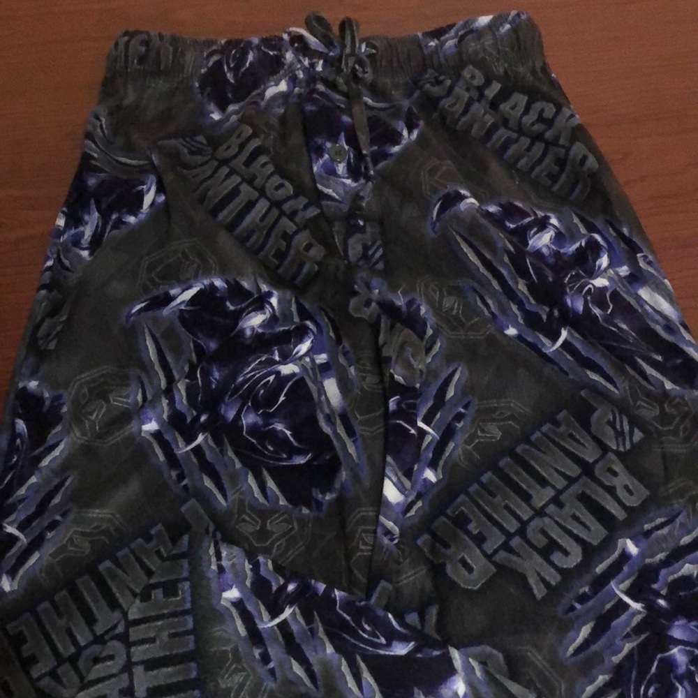 Marvel Black Panther Pajama PJ Pants in Size S Small for Boys/Young Men - Soft